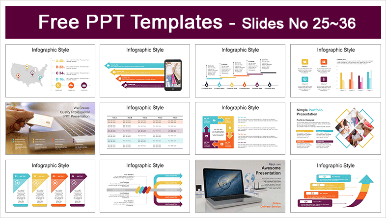  Online Delivery Service PowerPoint Templates			 