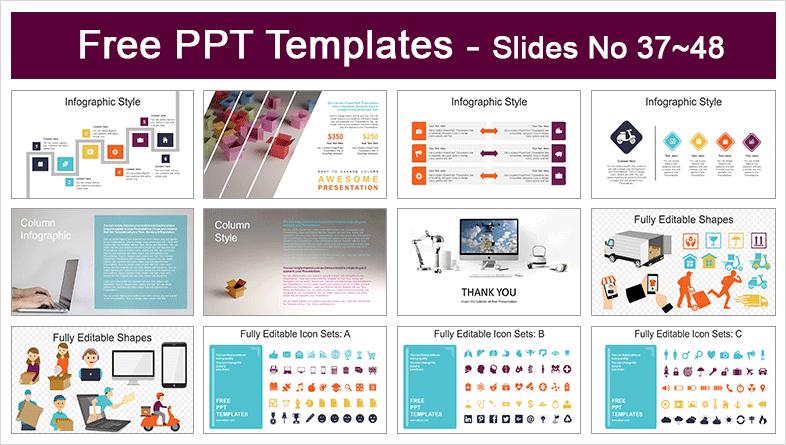  Online Delivery Service PowerPoint Templates			 