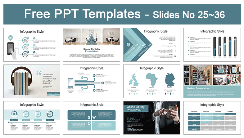  Online Library PowerPoint Templates			 