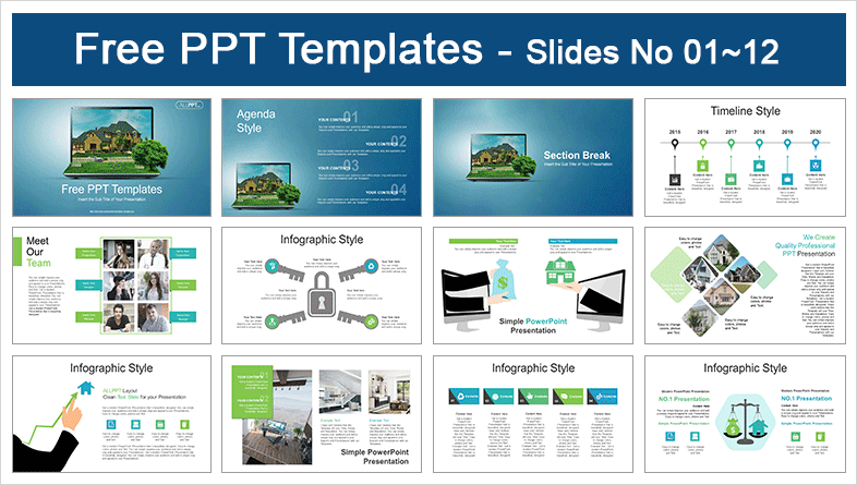  Online Real Estate PowerPoint Templates			 