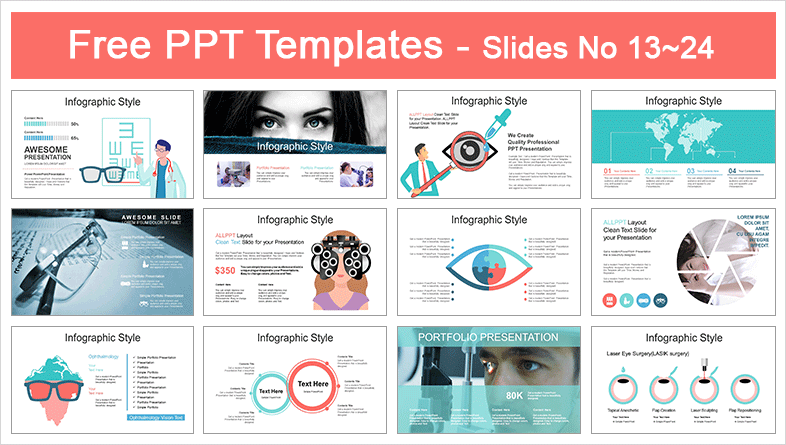  Ophthalmology Vision Test PowerPoint Templates			 