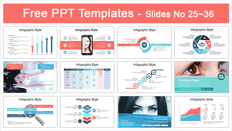  Ophthalmology Vision Test PowerPoint Templates			 