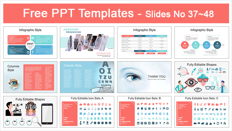  Ophthalmology Vision Test PowerPoint Templates			 