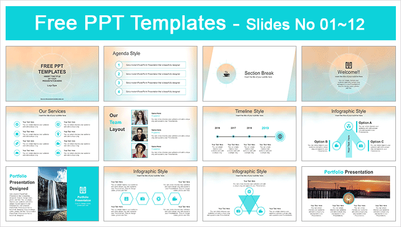  Pastel Watercolor Painted PowerPoint Template			 