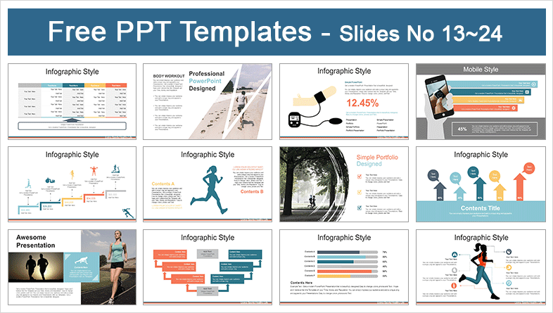  People Running PowerPoint Templates			 