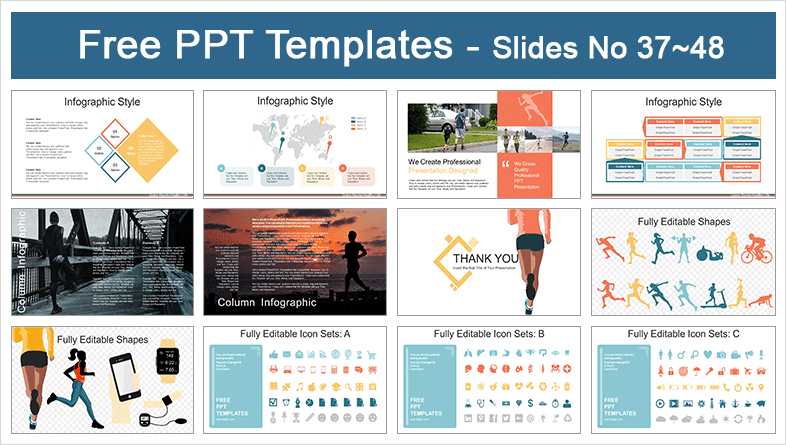  People Running PowerPoint Templates			 