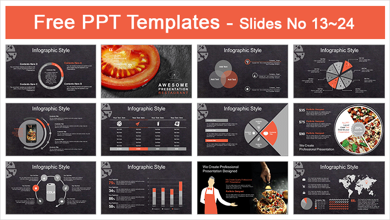  Pizza Restaurant PowerPoint Templates			 