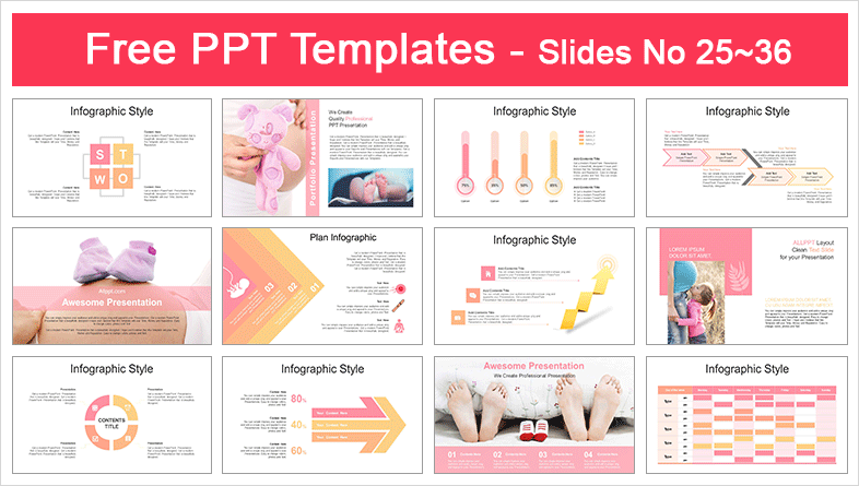  Pregnant Woman Care PowerPoint Templates			 