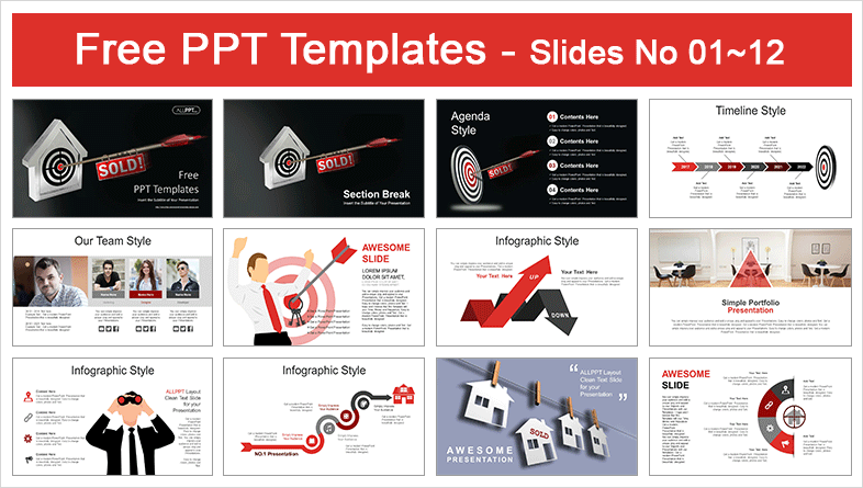  Real Estate Target PowerPoint Templates			 