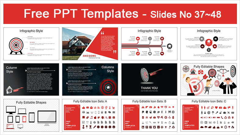  Real Estate Target PowerPoint Templates			 