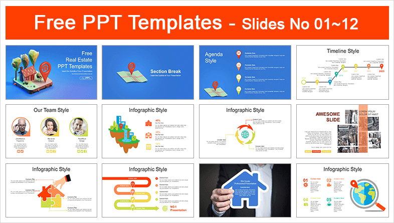  Red Marker Location PowerPoint Templates			 