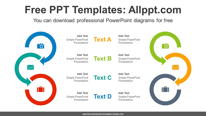  Ring Arrows Flow Compare PPT Diagram			 