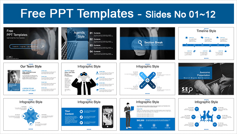  Search Engine Optimization PowerPoint Templates			 