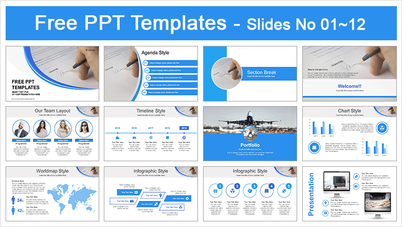  Signing Document  PowerPoint Template			 