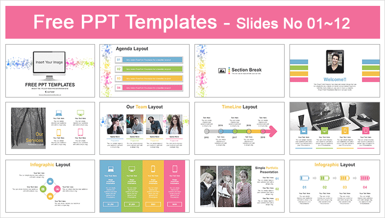  Simple Monitor PowerPoint Template			 