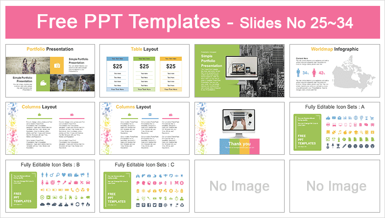  Simple Monitor PowerPoint Template			 