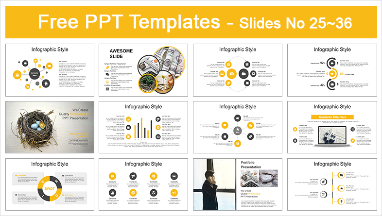  Small Nest Golden Egg PowerPoint Templates			 