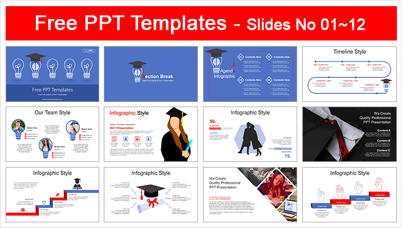  Smart Graduation Hat PowerPoint Templates			 