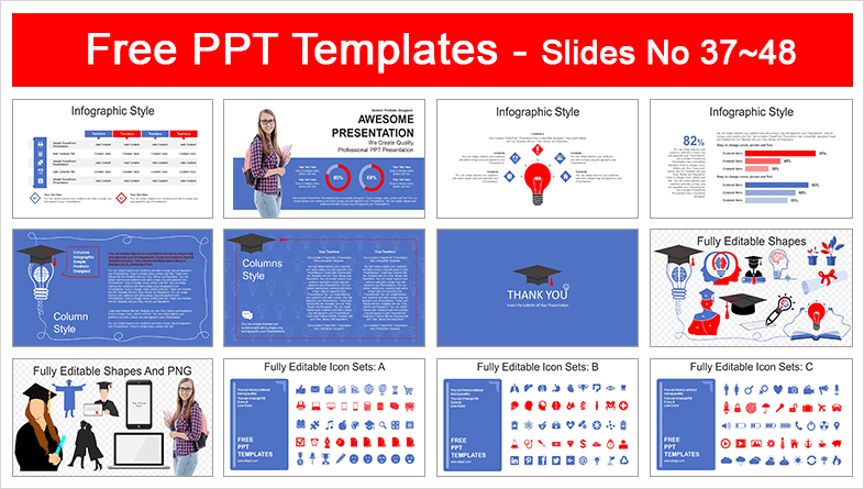  Smart Graduation Hat PowerPoint Templates			 