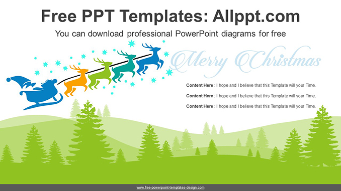  Snowy Winter Christmas PPT Diagram			 