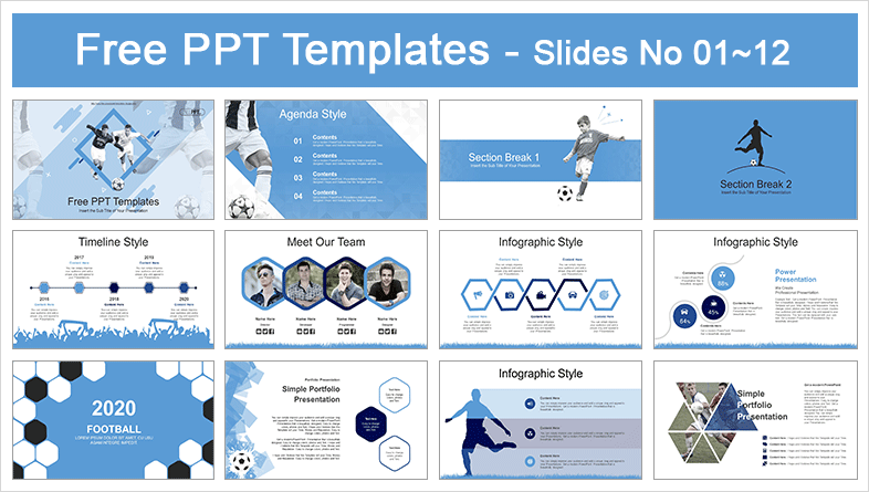  Soccer Sports PowerPoint Templates			 