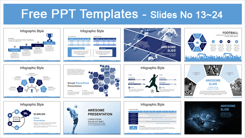  Soccer Sports PowerPoint Templates			 