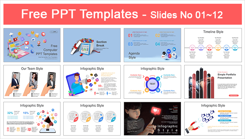  Social Media People PowerPoint Templates			 