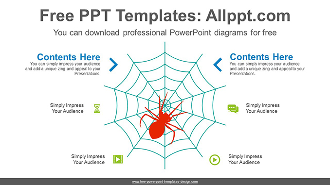  Spider Web PowerPoint Diagram			 