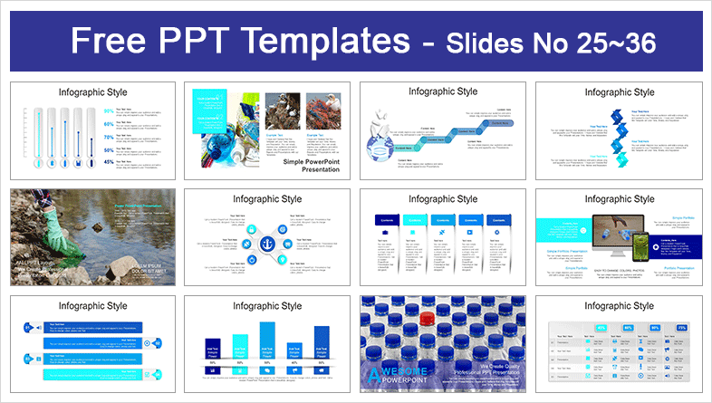  Stop Ocean Plastic Pollution PowerPoint Templates			 