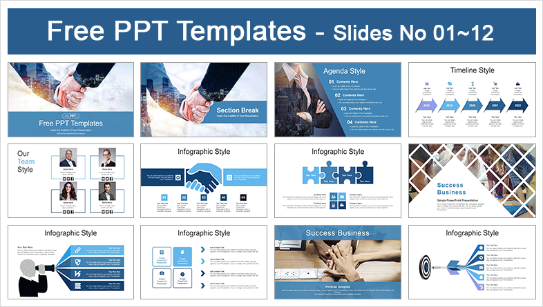  Success Business Handshake PowerPoint Templates			 