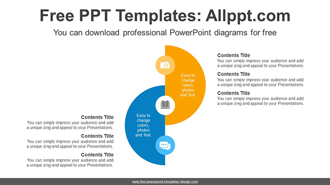  Symmetrical semicircle PowerPoint Diagram			 