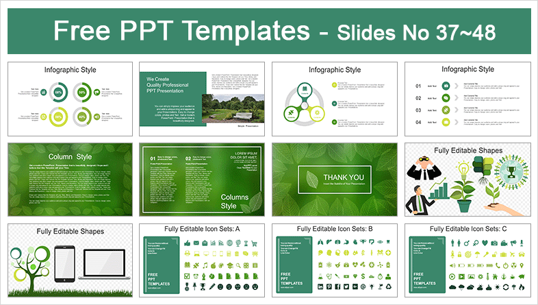  Transparent Skeletal Leaves PowerPoint Templates			 