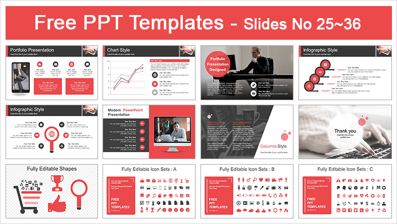  Computer Business Using Laptop PowerPoint Template			 