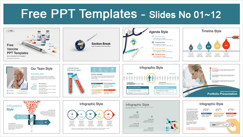  Vaccine development PowerPoint Templates			 