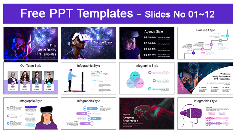  Virtual Reality Technology PowerPoint Templates			 