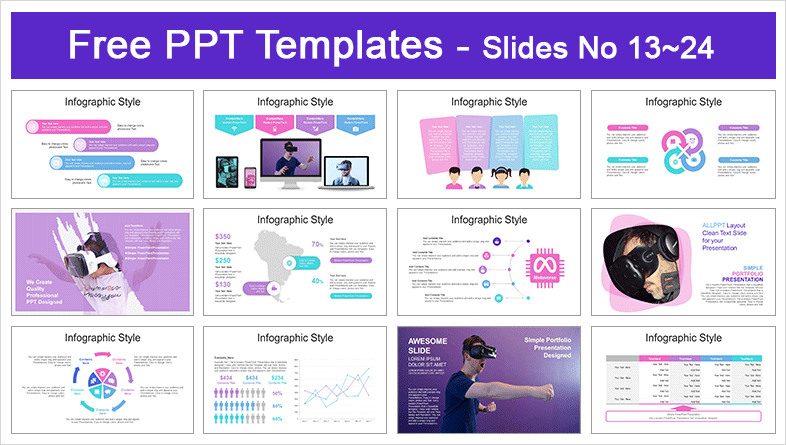  Virtual Reality Technology PowerPoint Templates			 