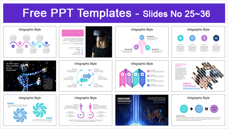  Virtual Reality Technology PowerPoint Templates			 