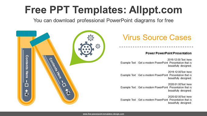  Virus Source Cases PowerPoint Diagram			 