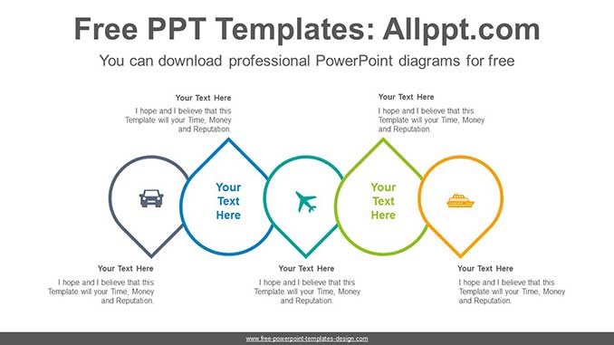  Water Drop List PowerPoint Diagram			 