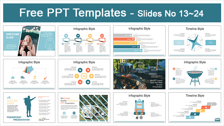  Wild Camp PowerPoint Templates			 