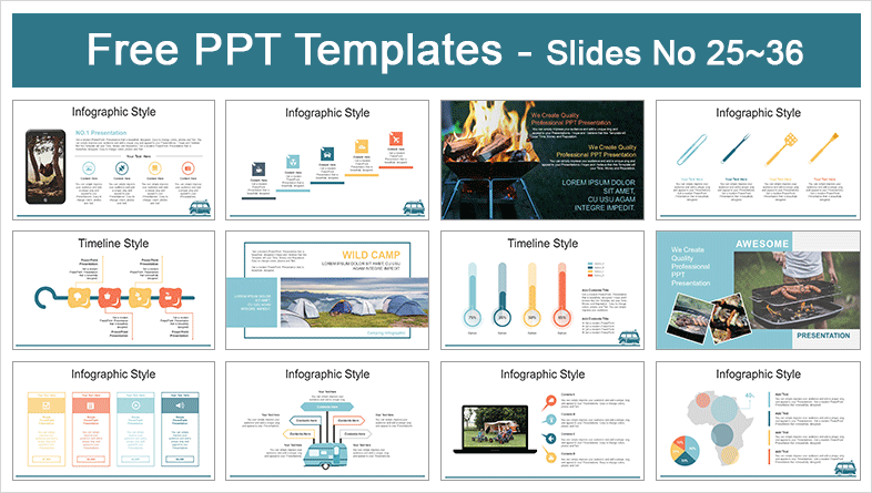  Wild Camp PowerPoint Templates			 