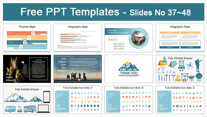  Wild Camp PowerPoint Templates			 