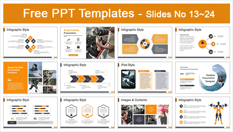  Workout with Kettle Bell PowerPoint Templates			 