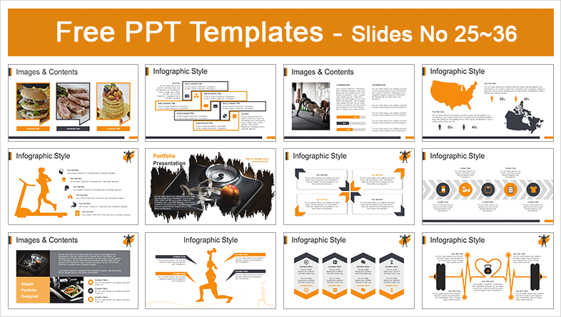  Workout with Kettle Bell PowerPoint Templates			 