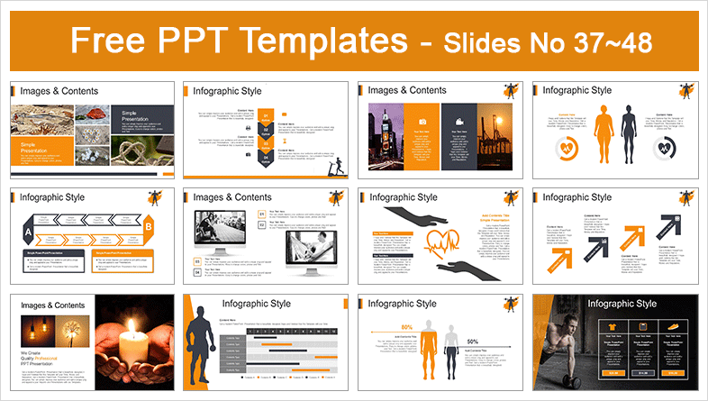  Workout with Kettle Bell PowerPoint Templates			 