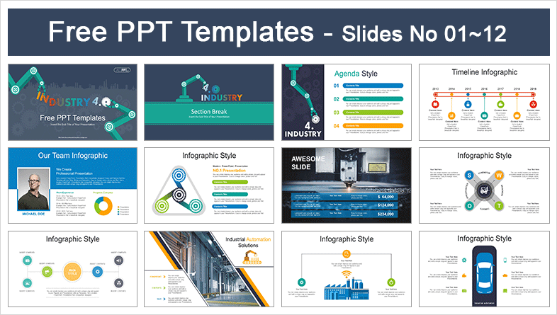  Industry 4.0 Revolution PowerPoint Templates			 